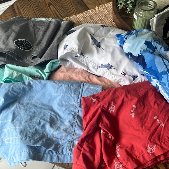 Bundle of 7 men’s swim trunks all size Large - Picture 1 of 8